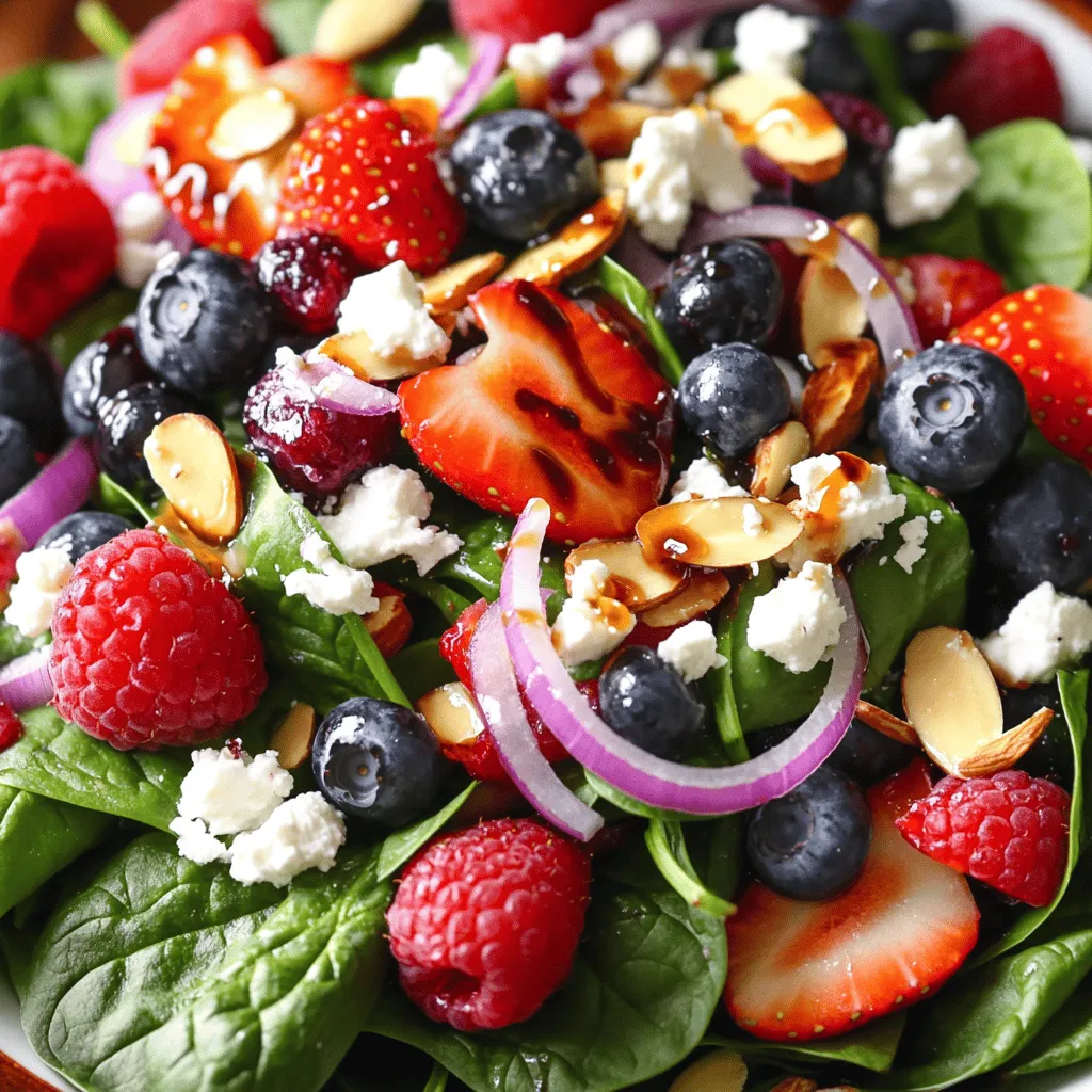 Summer Berry Spinach Salad Vibrant and Nutritious Dish