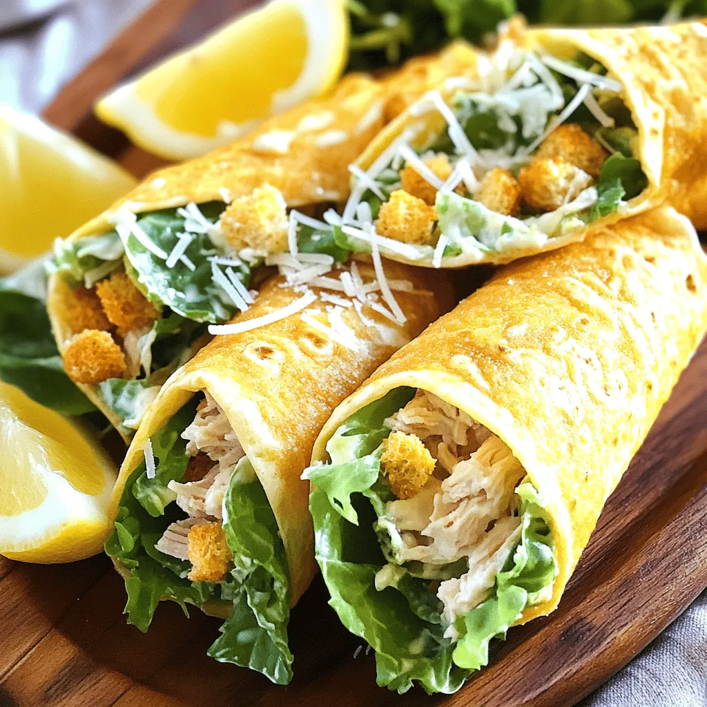 Crispy Chicken Caesar Wraps Tasty and Easy Meal