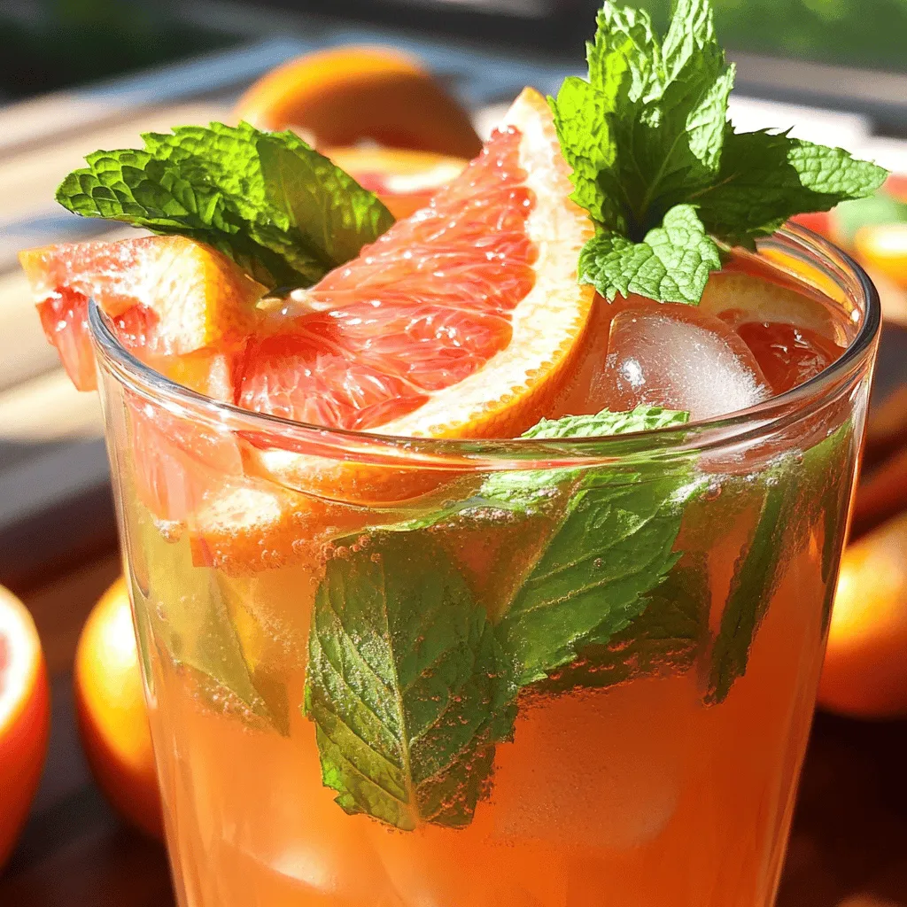 Grapefruit Mint Green Tea Refreshing Flavor Fusion
