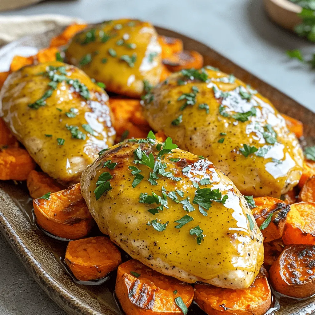 Sheet Pan Maple Dijon Chicken Sweet Potatoes Delight