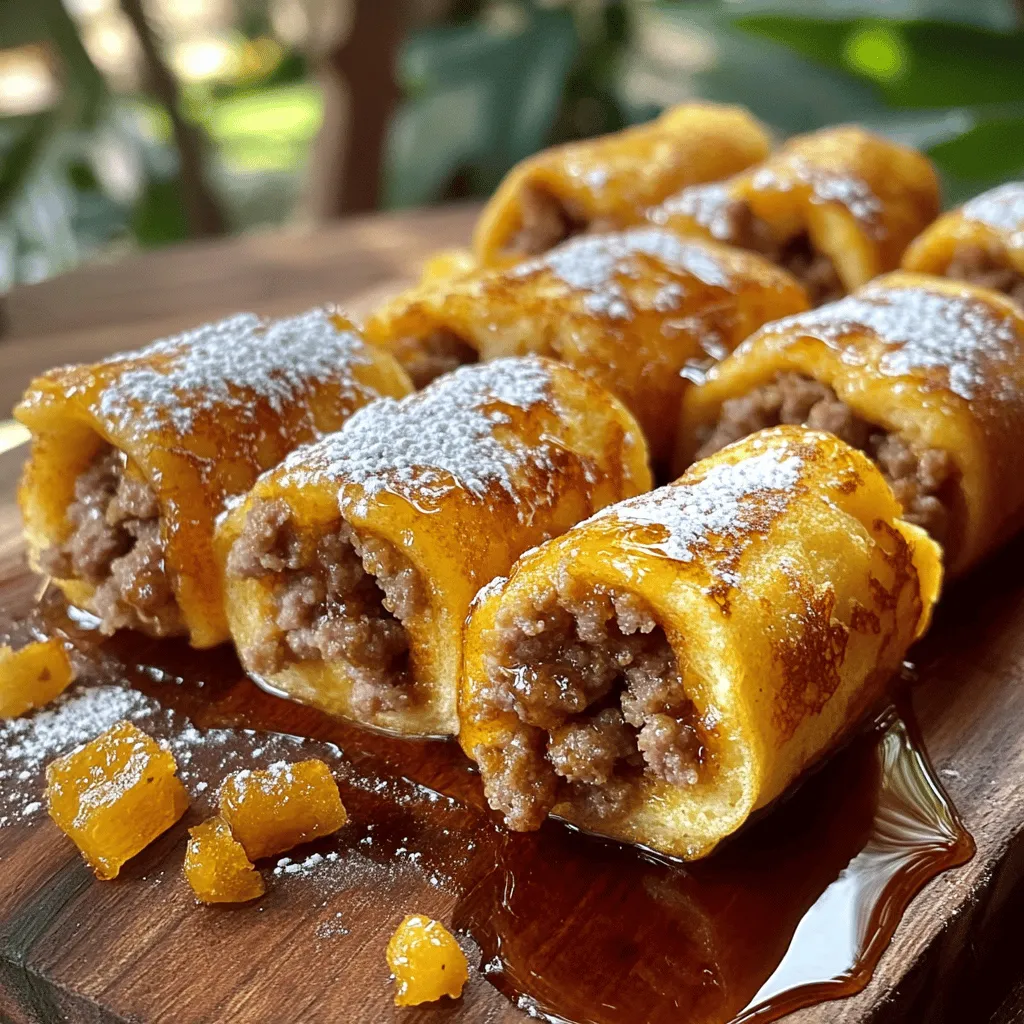 Sausage French Toast Roll-Ups Tasty Breakfast Delight
