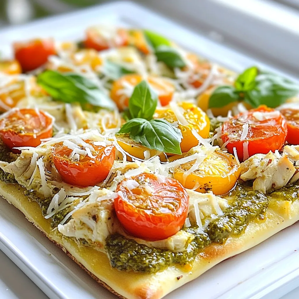 Pesto Chicken Flatbread Flavorful and Easy Meal