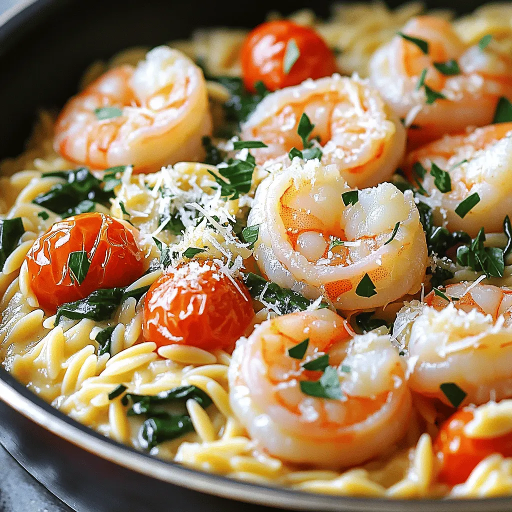 One-Pan Parmesan Orzo with Shrimp Flavorful Dish
