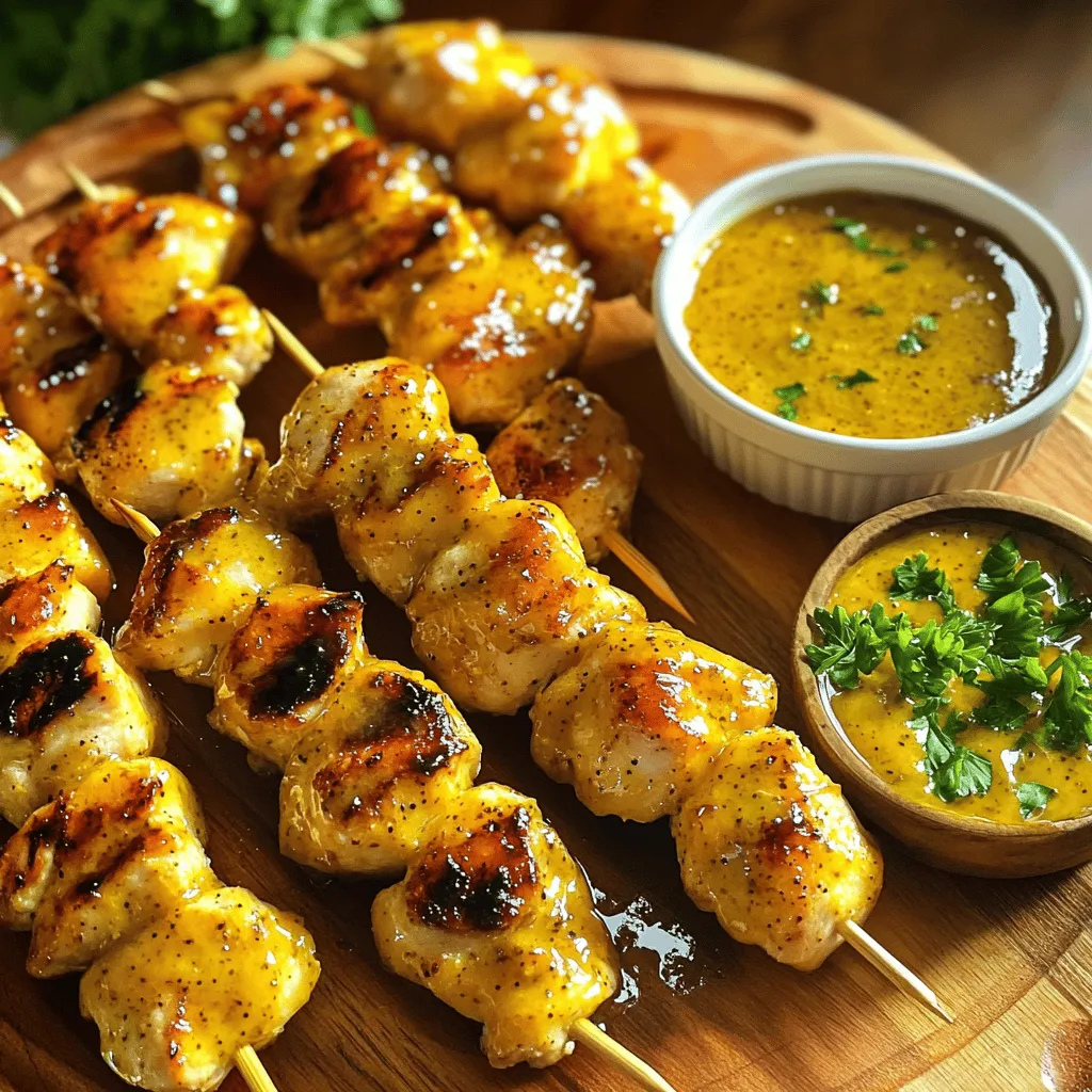 Honey Mustard Chicken Skewers Flavorful Grilling Delight