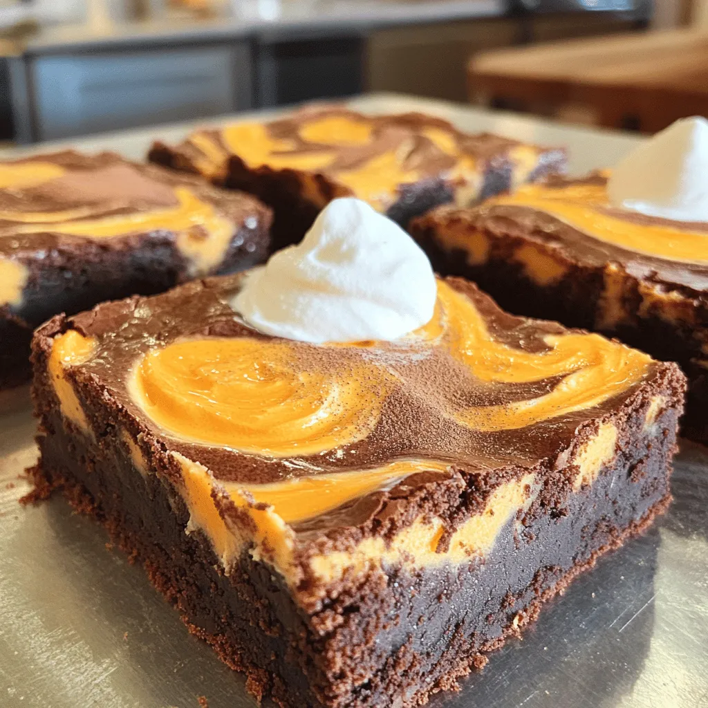 Pumpkin Cream Cheese Swirl Brownies Simple and Sweet