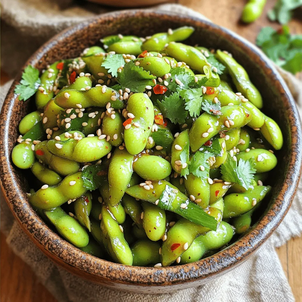 Spicy Garlic Edamame Snack Packed with Flavor