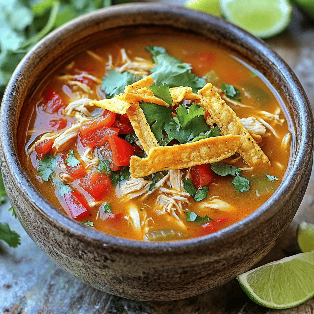 Savory Slow Cooker Chicken Tortilla Soup Recipe