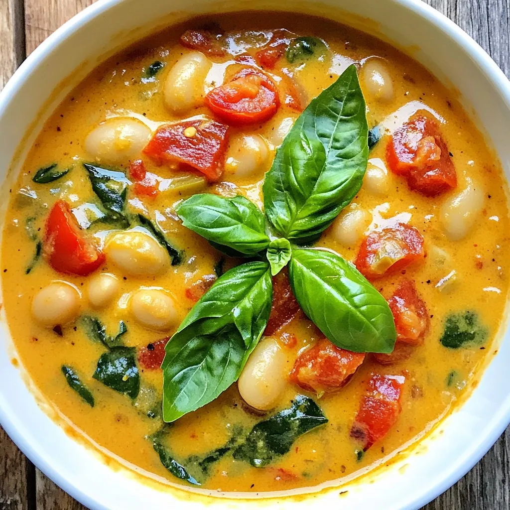 Creamy Vegan Tomato White Bean Stew Delight