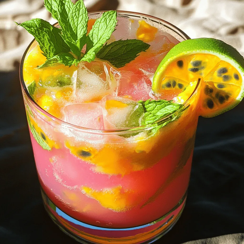 Tropical Guava Passion Cooler Refreshing Summer Drink