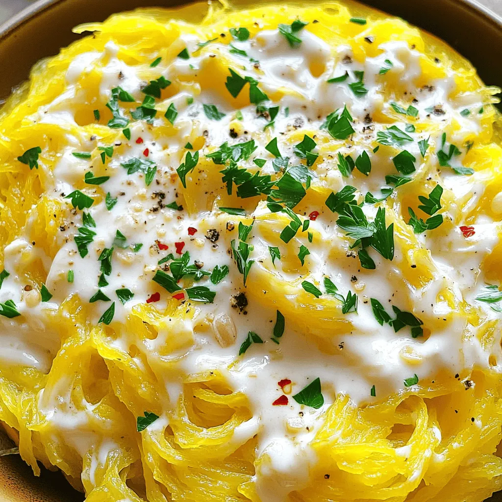 Creamy Garlic Parmesan Spaghetti Squash Delight