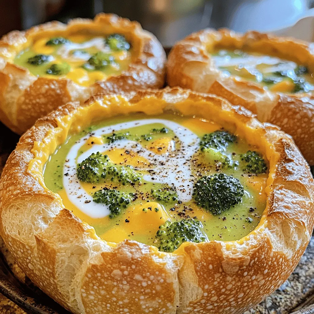 Broccoli Cheddar Soup Bread Bowls That Delight