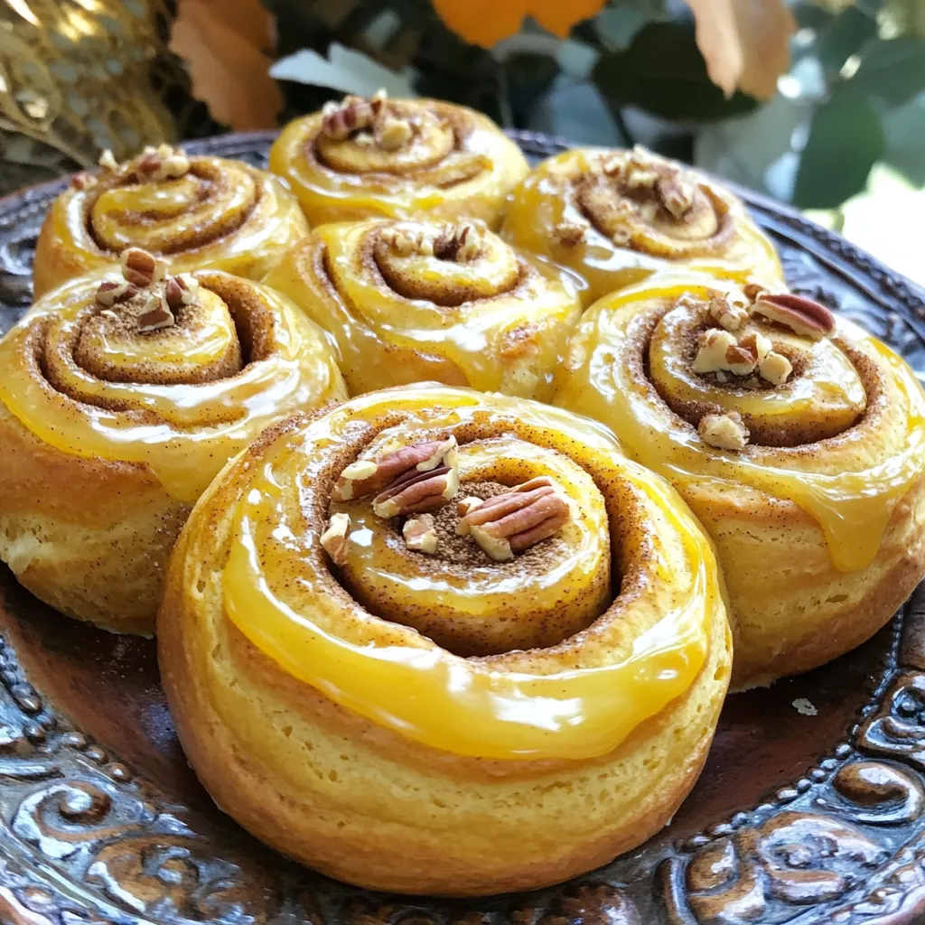 Pumpkin Cinnamon Rolls with Maple Icing Delight