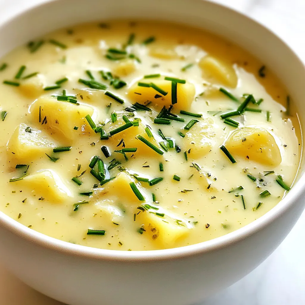 Garlic Herb Potato Soup Flavorful and Comforting Bowl