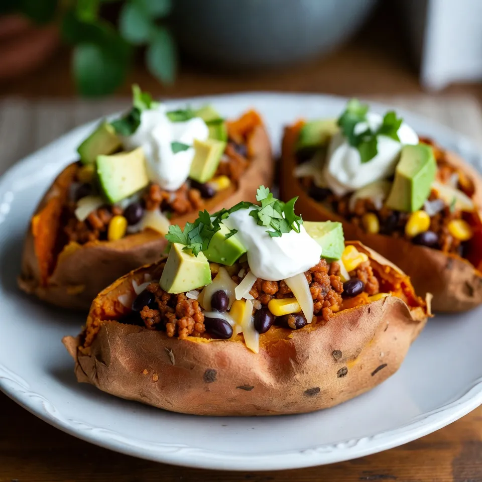 Taco Stuffed Sweet Potatoes Nourishing Flavor Boost