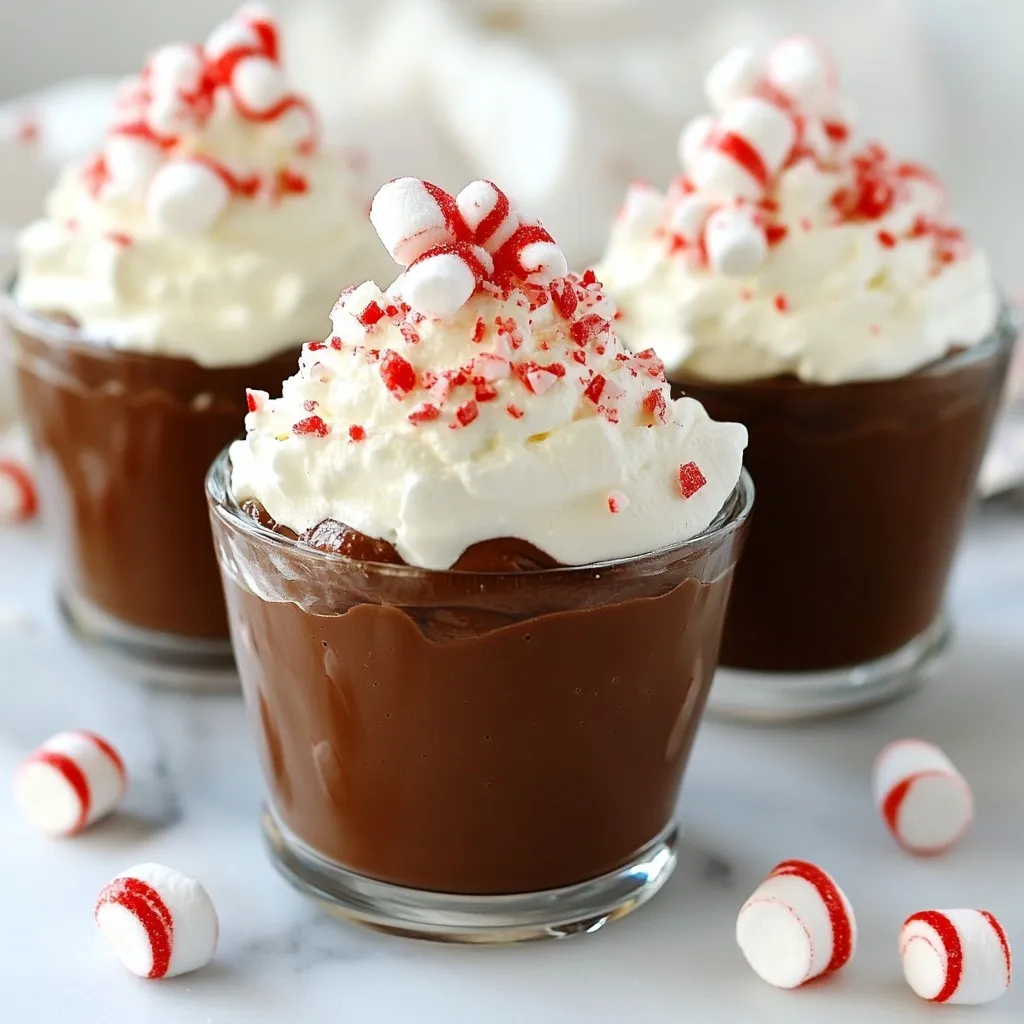 Peppermint Hot Cocoa Chocolate Mousse Cups Delight