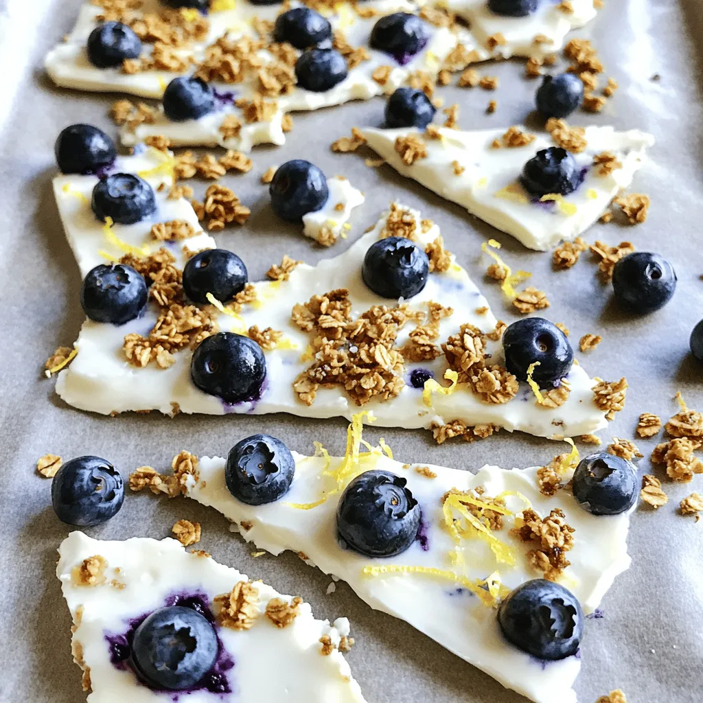 Lemon Blueberry Greek Yogurt Bark Refreshing Snack Treat