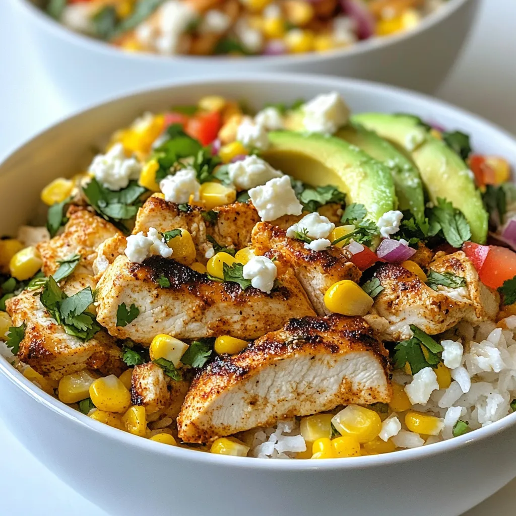 Street Corn Chicken Rice Bowls Flavor-Packed Delight