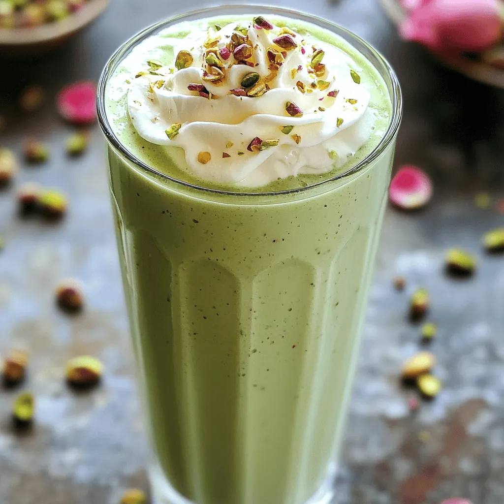 Pistachio Rose Milkshake Delightful Flavor Experience