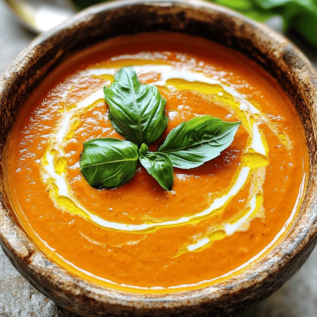Creamy Roasted Red Pepper Soup Simple and Tasty Dish