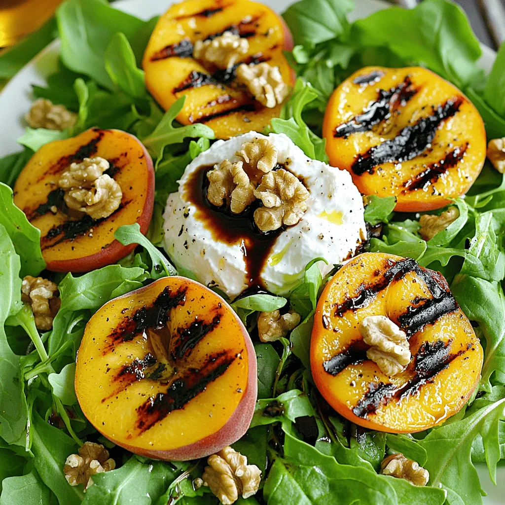 Grilled Peach Burrata Salad Fresh and Flavorful Dish