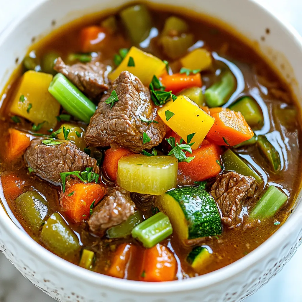 Savory Beef Vegetable Soup Hearty and Comforting Meal