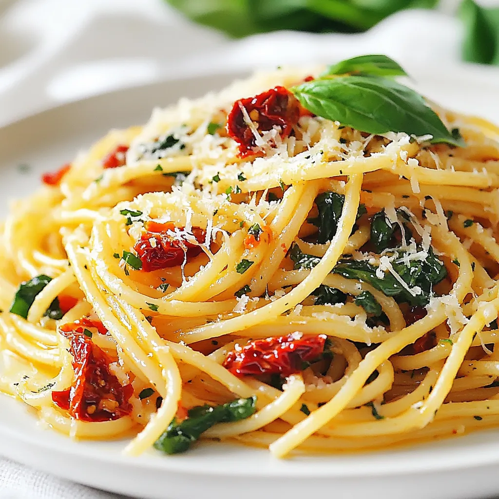 Spinach Sun-Dried Tomato Spaghetti Flavorful Twist