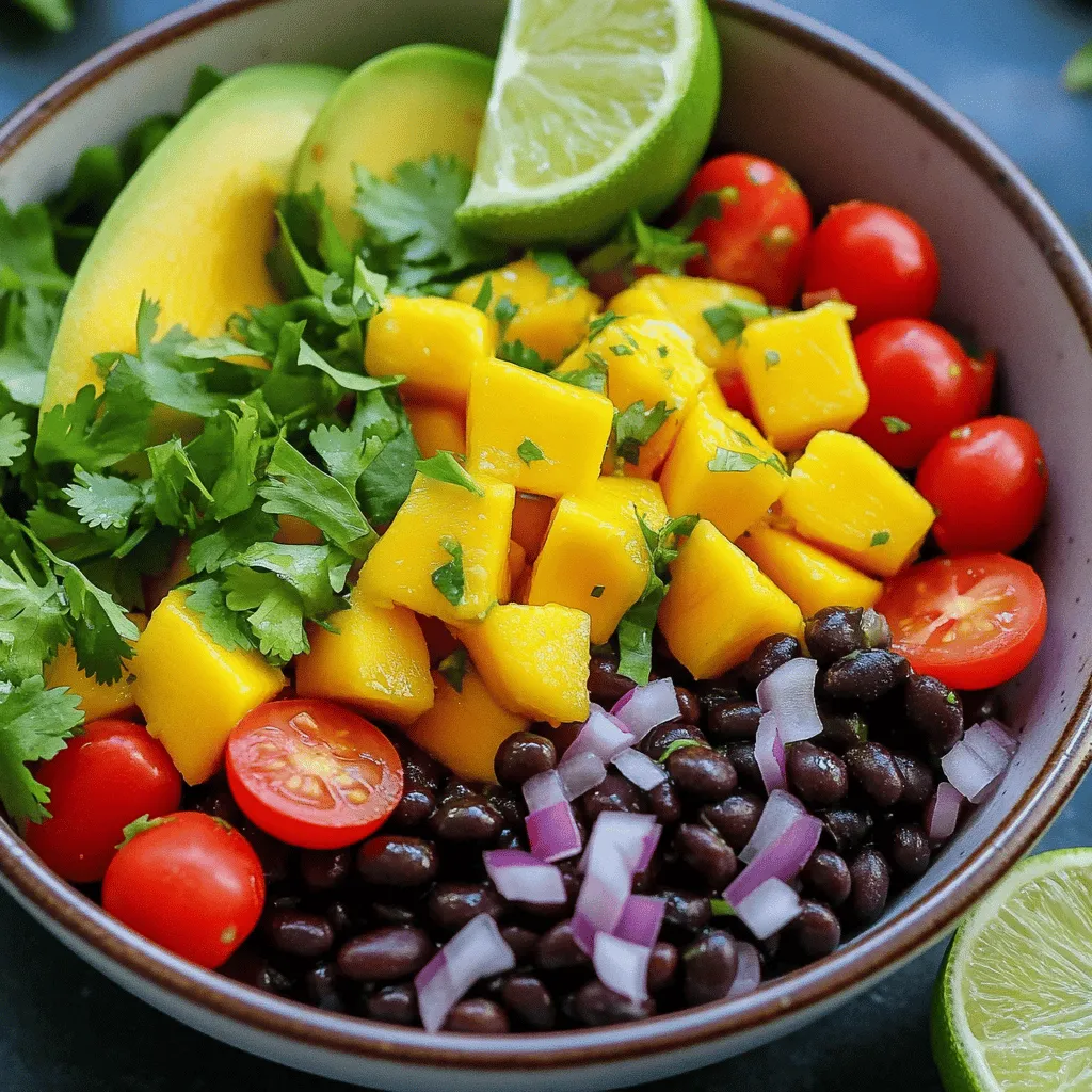 Mango Avocado Black Bean Salad Fresh Flavor Boost