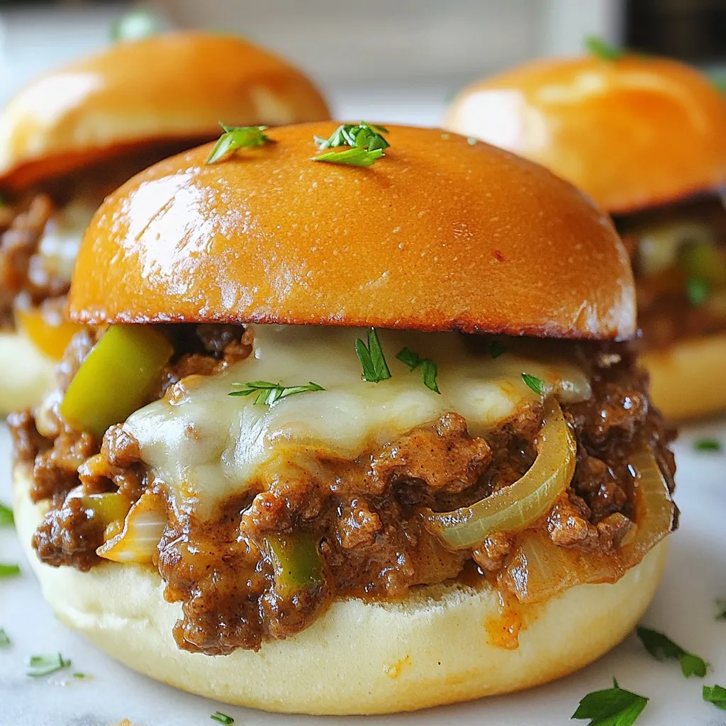 Philly Cheesesteak Sloppy Joes Flavorful Family Feast