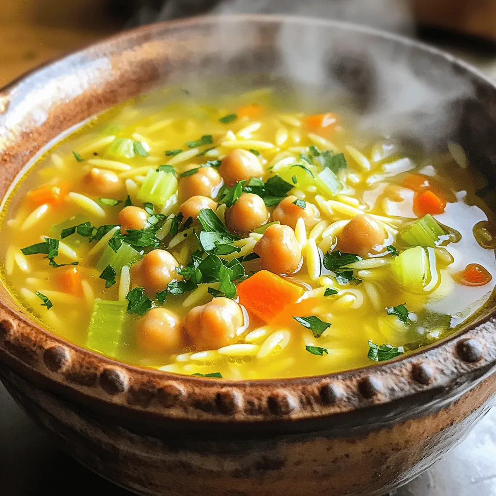 Lemony Chickpea Orzo Soup Healthy and Flavorful Meal