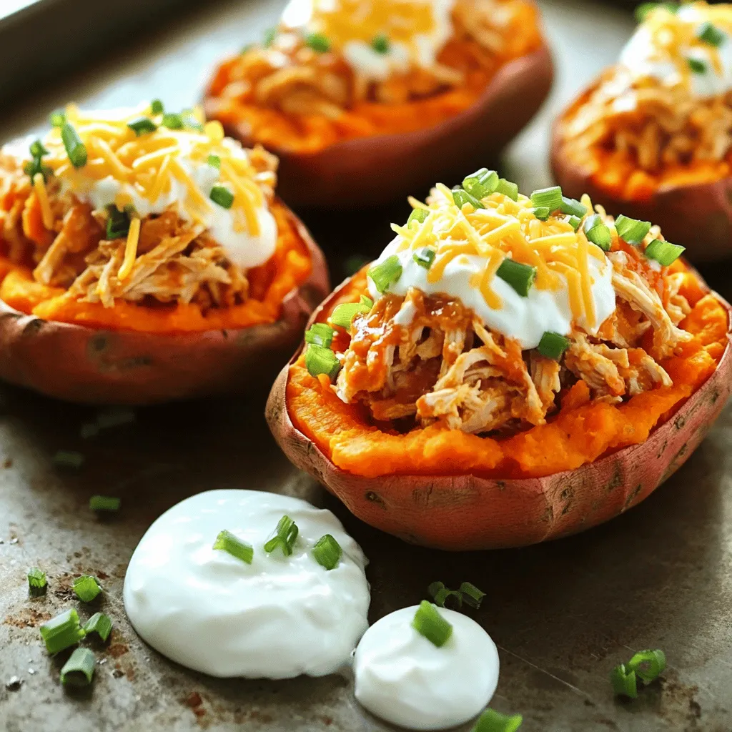 Buffalo Chicken Stuffed Sweet Potatoes Flavor Boost