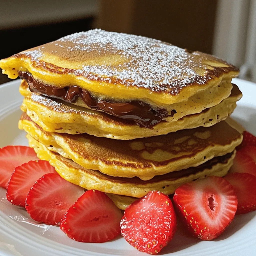 Nutella Stuffed Pancakes Irresistible Breakfast Delight