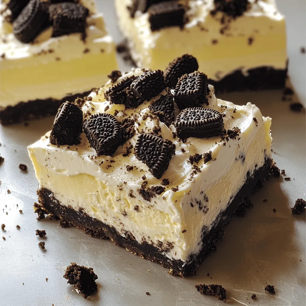 Oreo Cheesecake Bars No Bake Effortless Dessert Treat