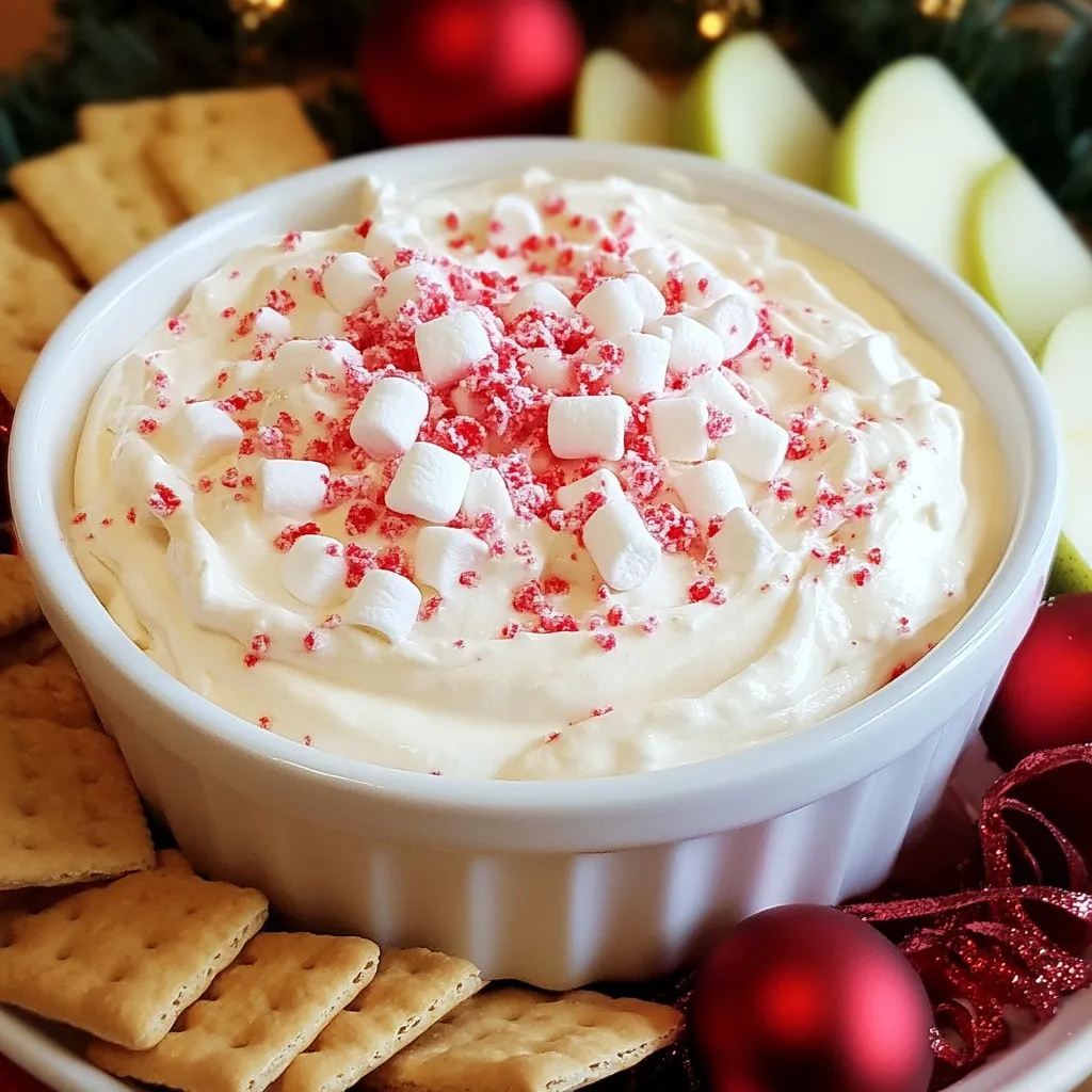 Christmas Peppermint Fluff Dip Festive Holiday Treat
