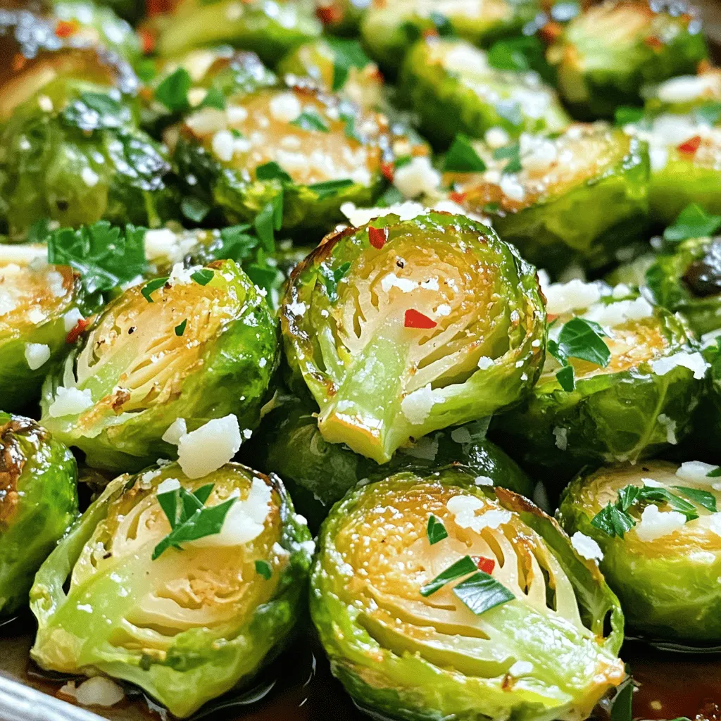 Garlic Parmesan Roasted Brussels Sprouts Flavor Burst