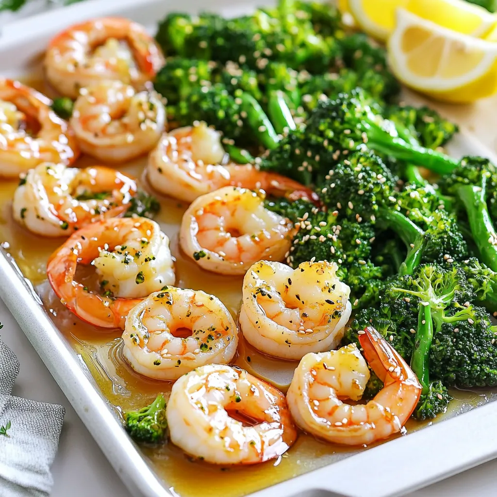 Honey Garlic Shrimp and Broccolini Sheet Pan Delight