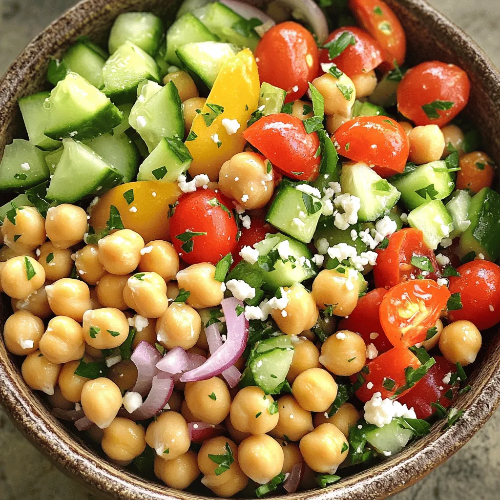 Chickpea Salad with Feta Fresh and Flavorful Dish