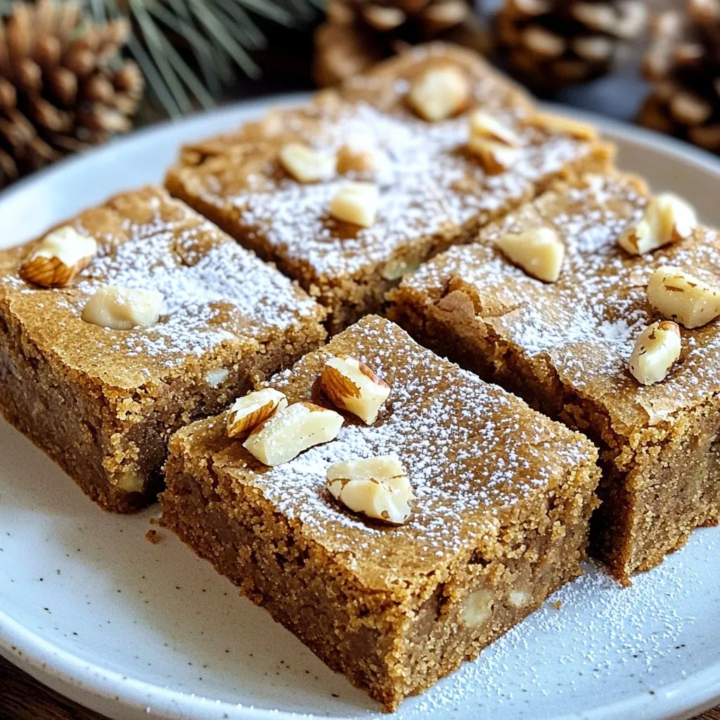 Spiced Gingerbread Blondies Irresistible Holiday Treat