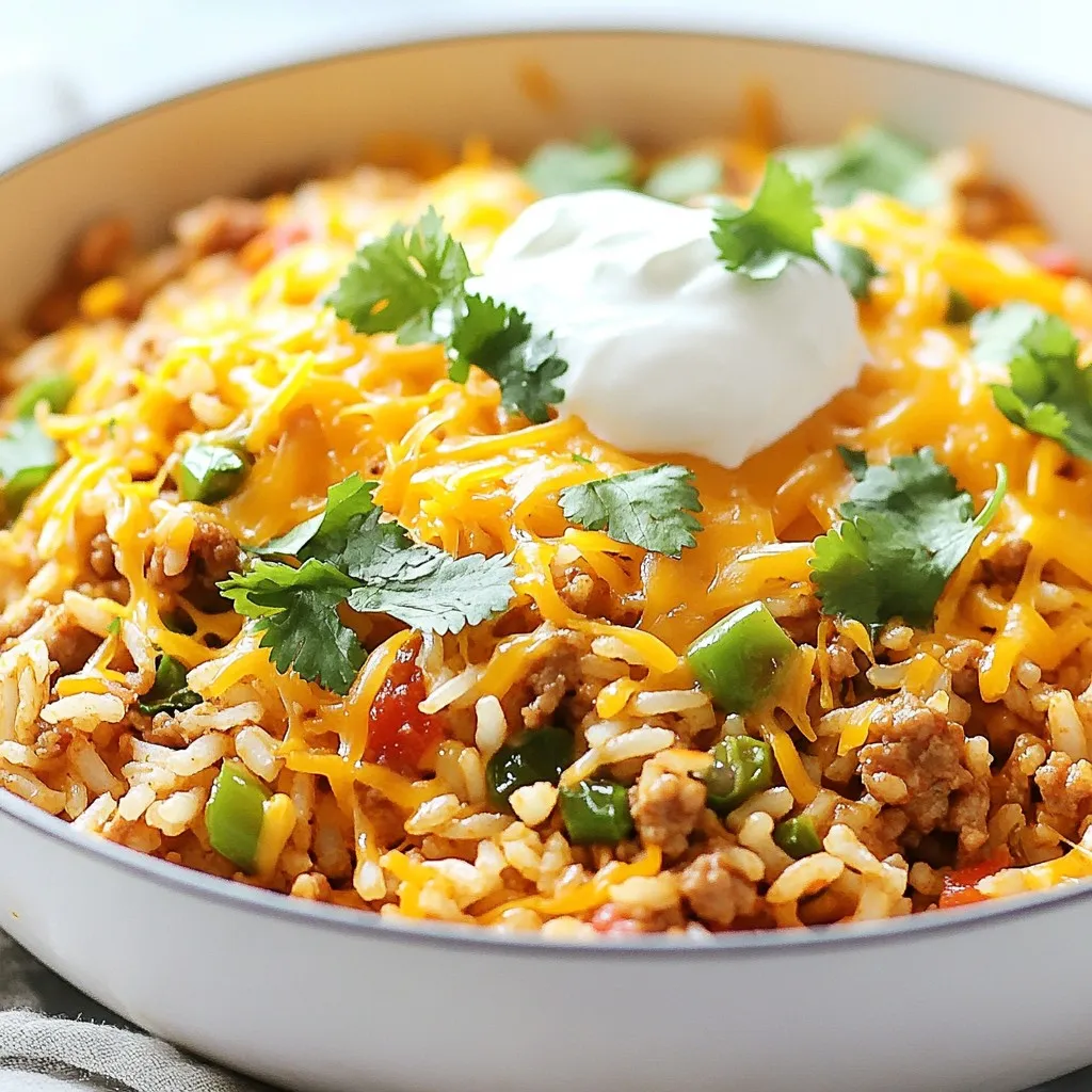Cheesy Taco Rice Skillet Easy and Flavorful Meal