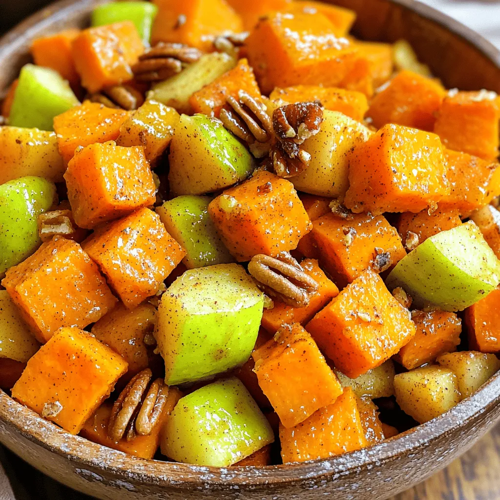 Cinnamon Roasted Sweet Potatoes and Apples Delight