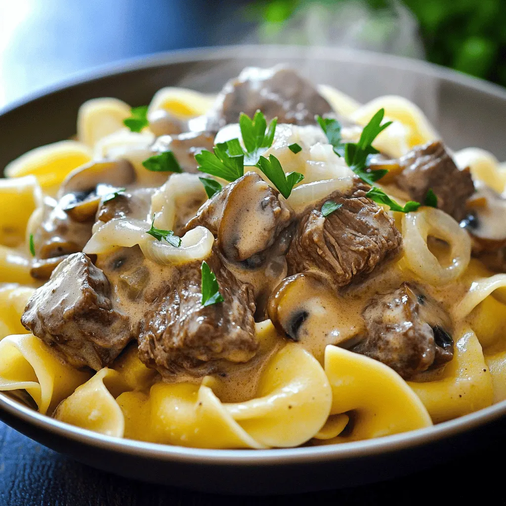 Savory Slow Cooker Beef Stroganoff Easy Family Meal
