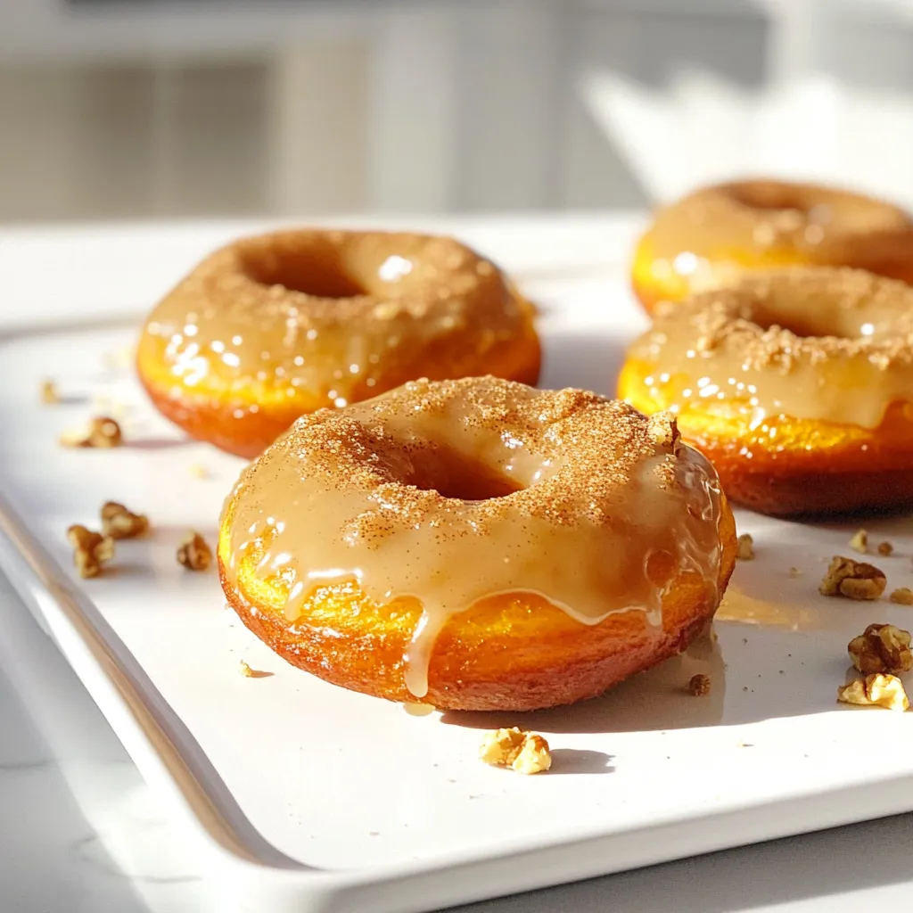 Brown Sugar Glazed Pumpkin Donuts Simple and Tasty