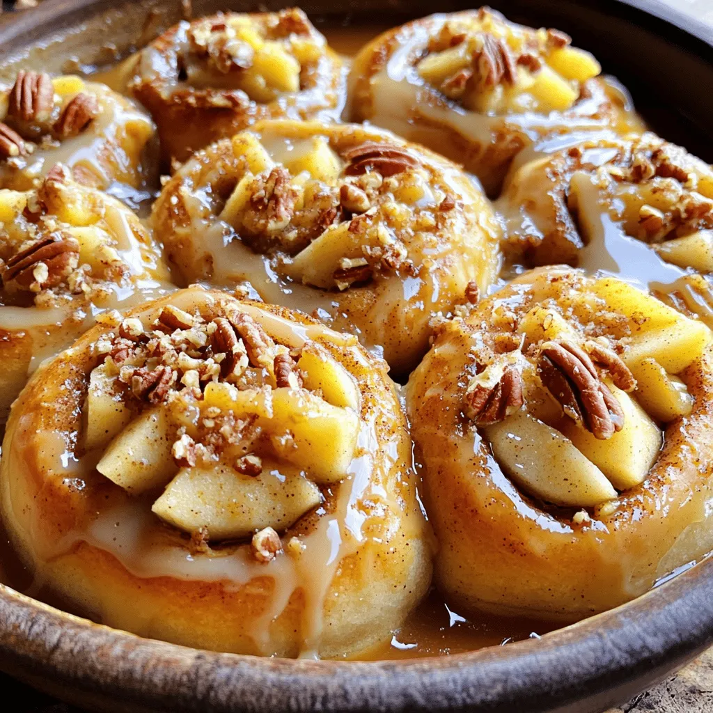Caramel Apple Cinnamon Roll Bake Easy and Tasty Treat