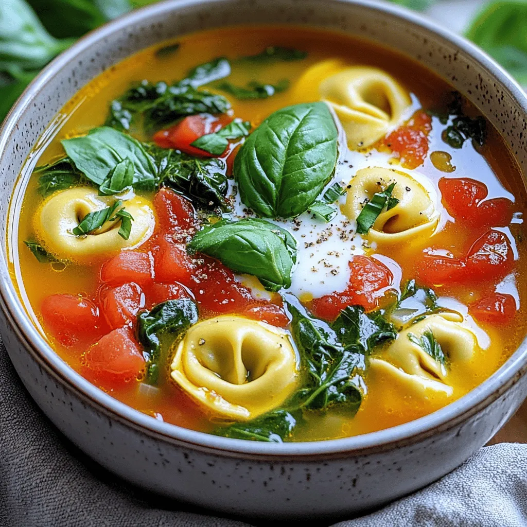 Spinach Tomato Tortellini Soup Flavorful and Easy Recipe