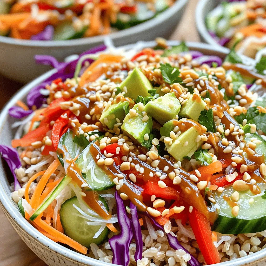 Veggie Spring Roll Bowls Fresh and Flavorful Dish