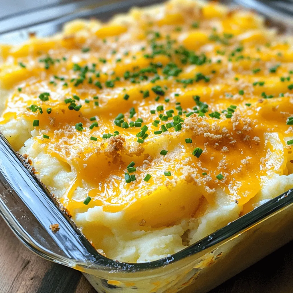 Cheesy Mashed Potato Casserole Comforting and Creamy