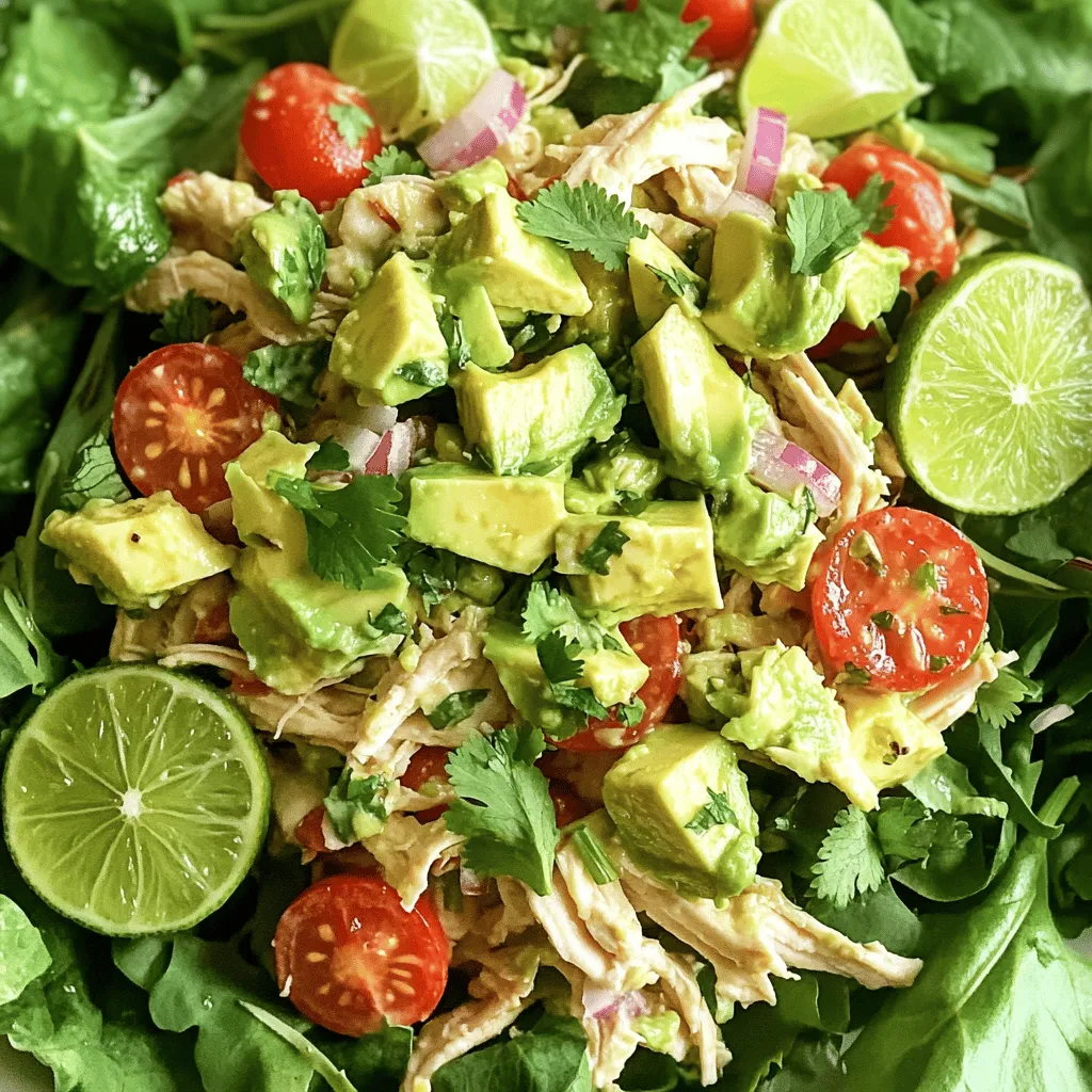 Avocado Lime Chicken Salad Fresh and Flavorful Dish