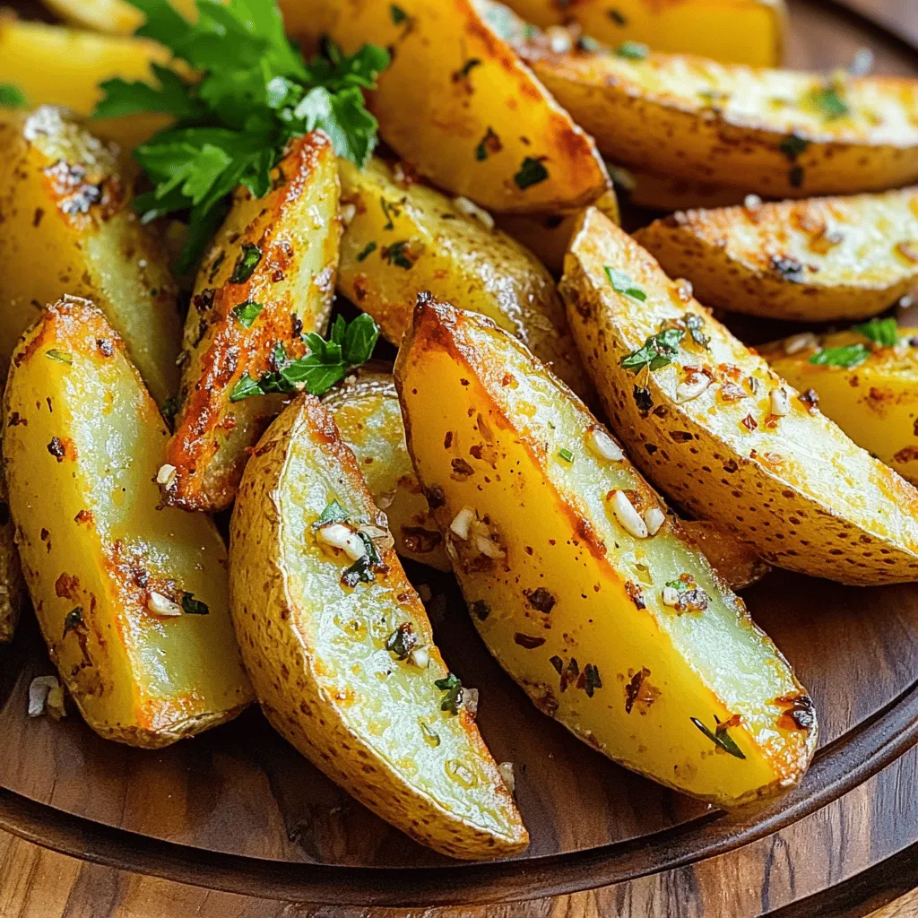 Air Fryer Garlic Herb Potato Wedges Crisp and Tasty
