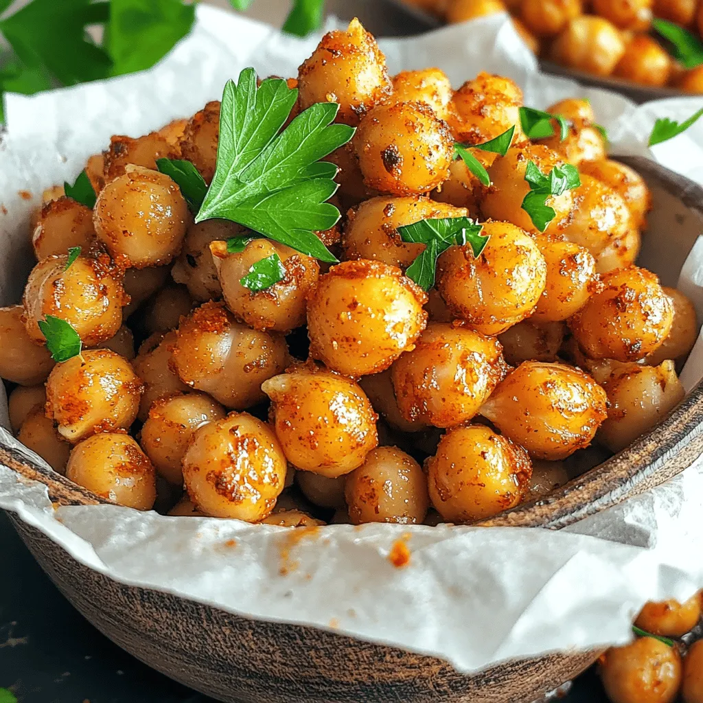 Air Fryer Crispy BBQ Chickpeas Snack Delight