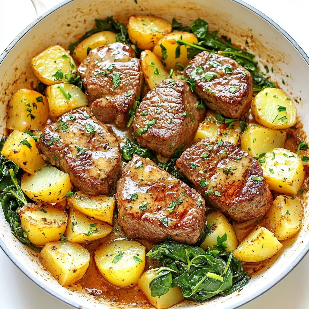 Garlic Butter Steak and Potato Skillet Recipe Simple