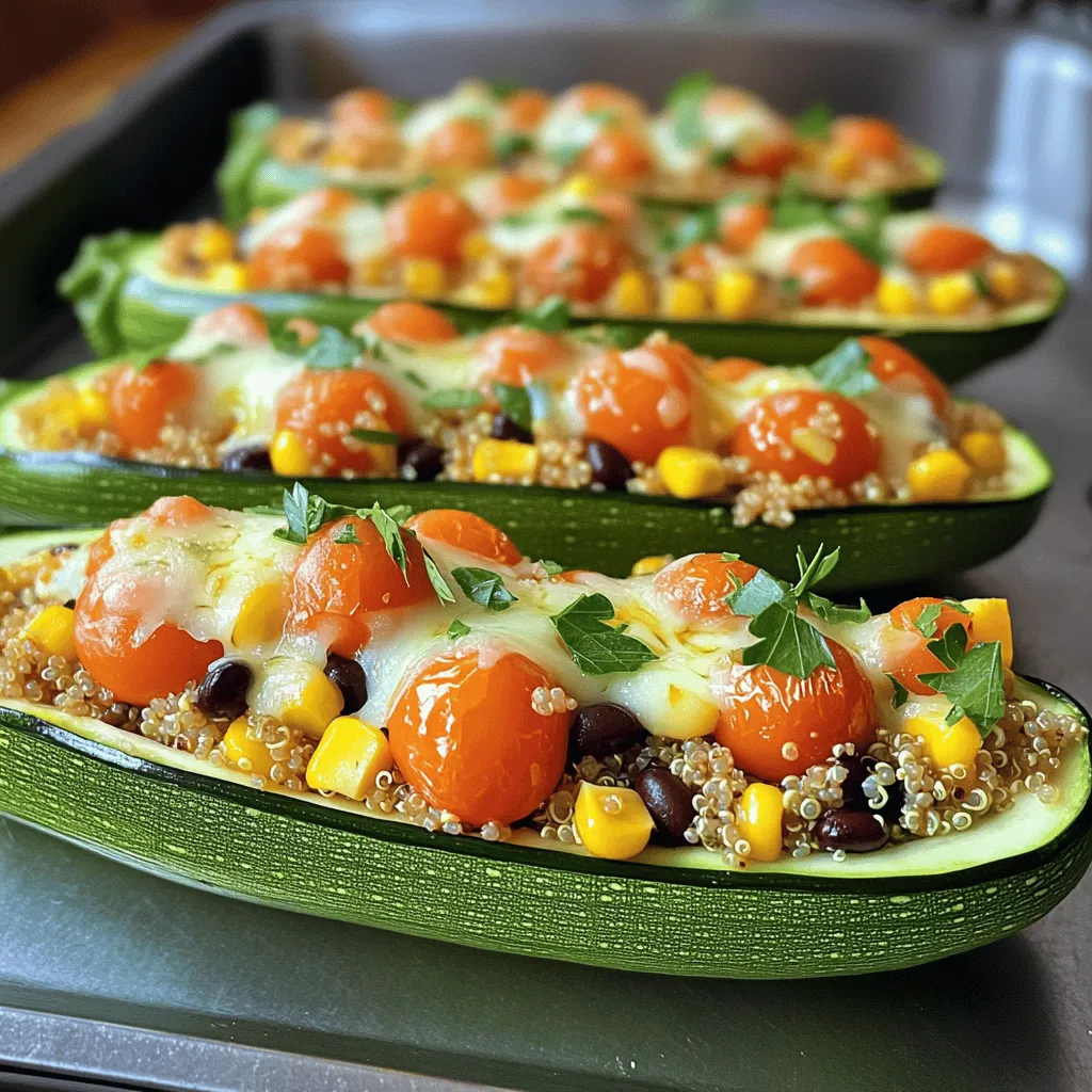 Stuffed Zucchini Boats Flavorful and Nutritious Meal